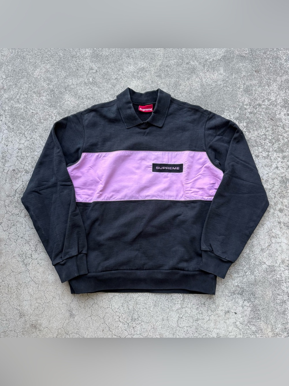 SUPREME Polo Crewneck 2017 Fall /Winter Collection Sweater Seize Medium